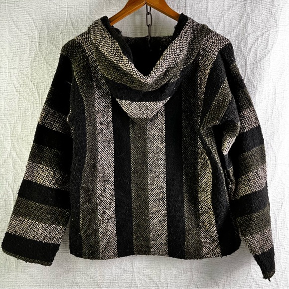 Serape hoodie blanket pullover drug rug womens small or childs large classic 90s - Picture 9 of 16